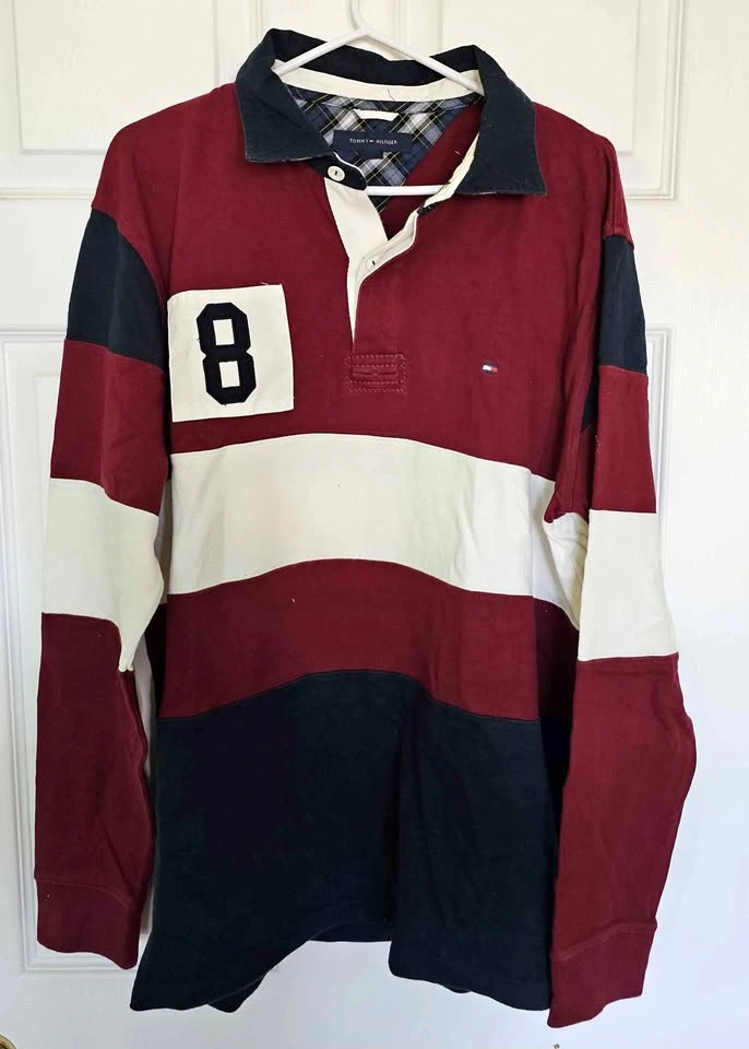 Brand New Tommy Hilfiger Number 8 Rugby Shirt - Size L