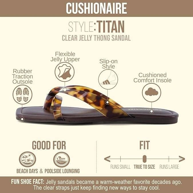 Brand new - CUSHIONAIRE Titan Square Toe Flip Flops - photo 2