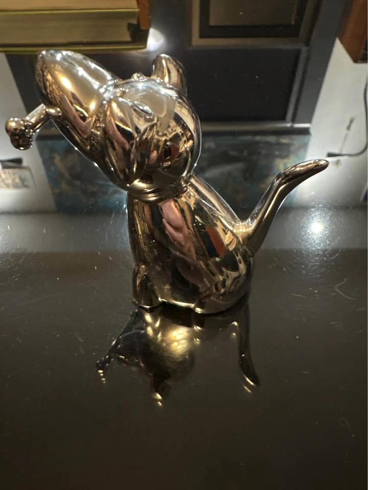 UMBRA 2.5” High Silver Chrome Dog Figurine / Ring Holder - photo 2