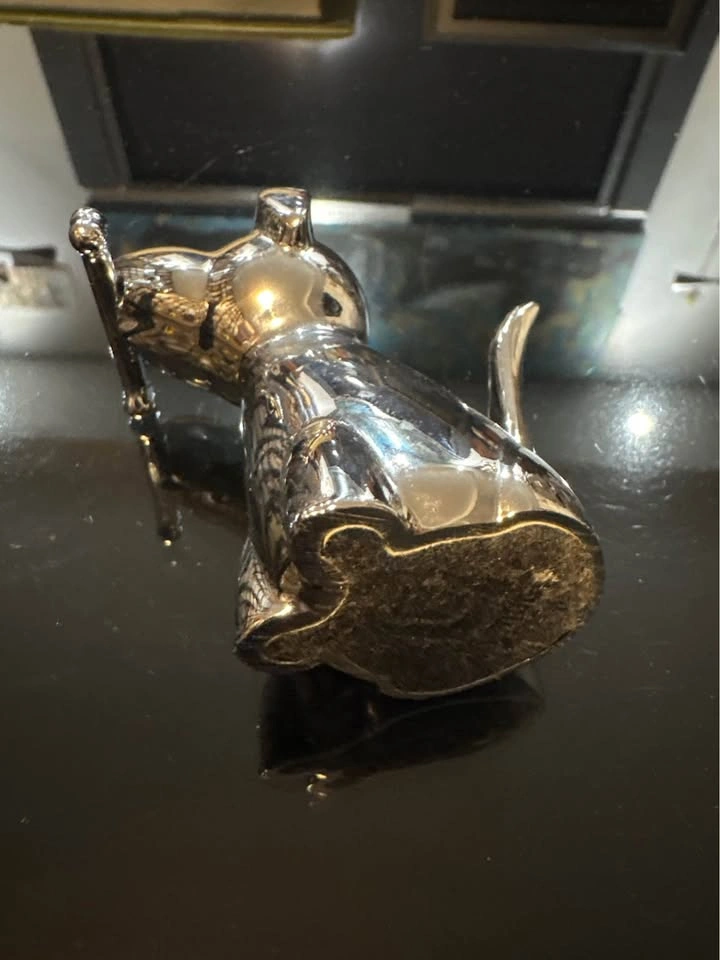 UMBRA 2.5” High Silver Chrome Dog Figurine / Ring Holder - photo 3