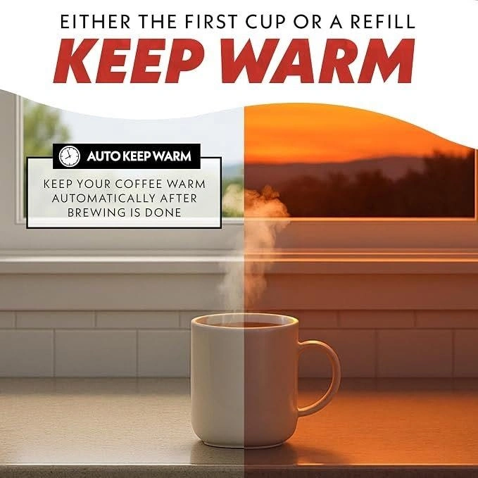 One-Touch 5-Cup Coffee Maker – Compact Drip Brewer - photo 3
