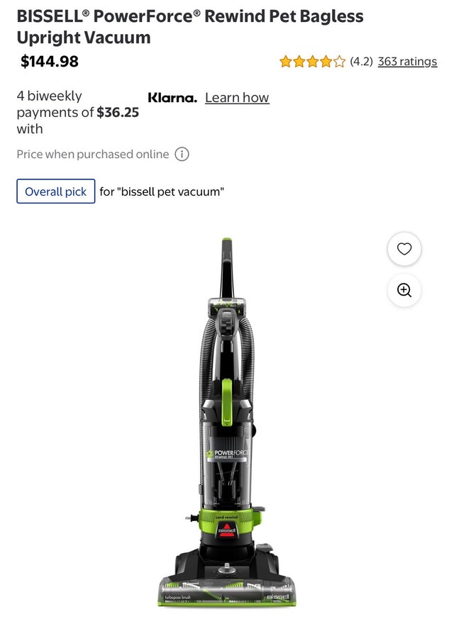 Bissell PowerForce Rewind Pet Vacuum - photo 2
