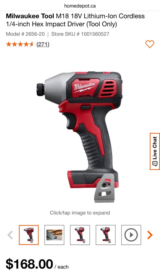 Milwaukee M18 1/4-inch Hex Impact Driver (2656-20) - photo 4