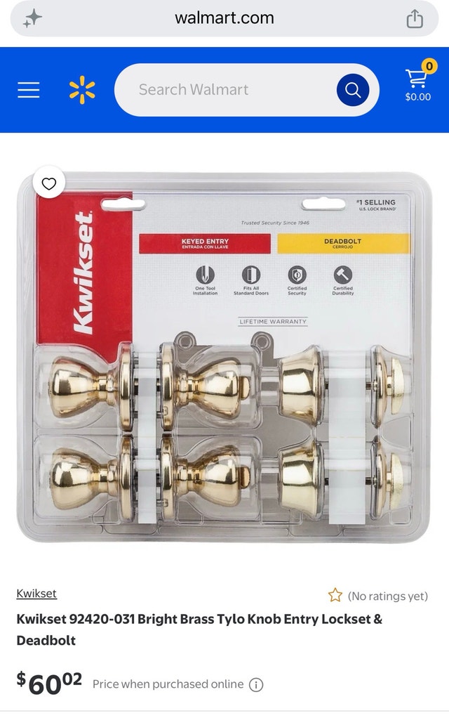 Kwikset Tylo Keyed Entry Lockset and Deadbolt - photo 3