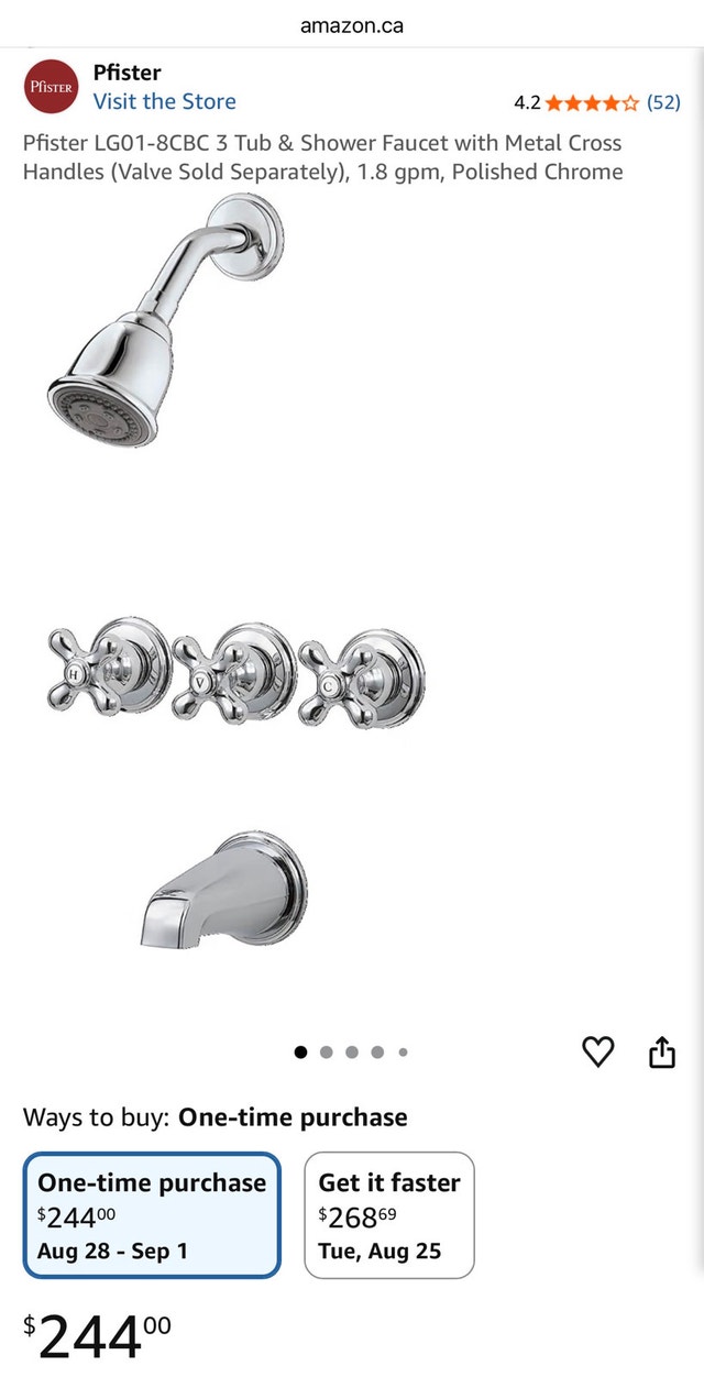 Pfister LG01-8CBC 3 faucet