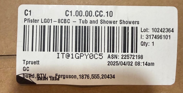 Pfister LG01-8CBC 3 faucet - photo 3