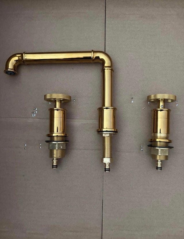 Sani Canada Gold PVD Industrial 8 inch Bathroom Faucet - photo 3
