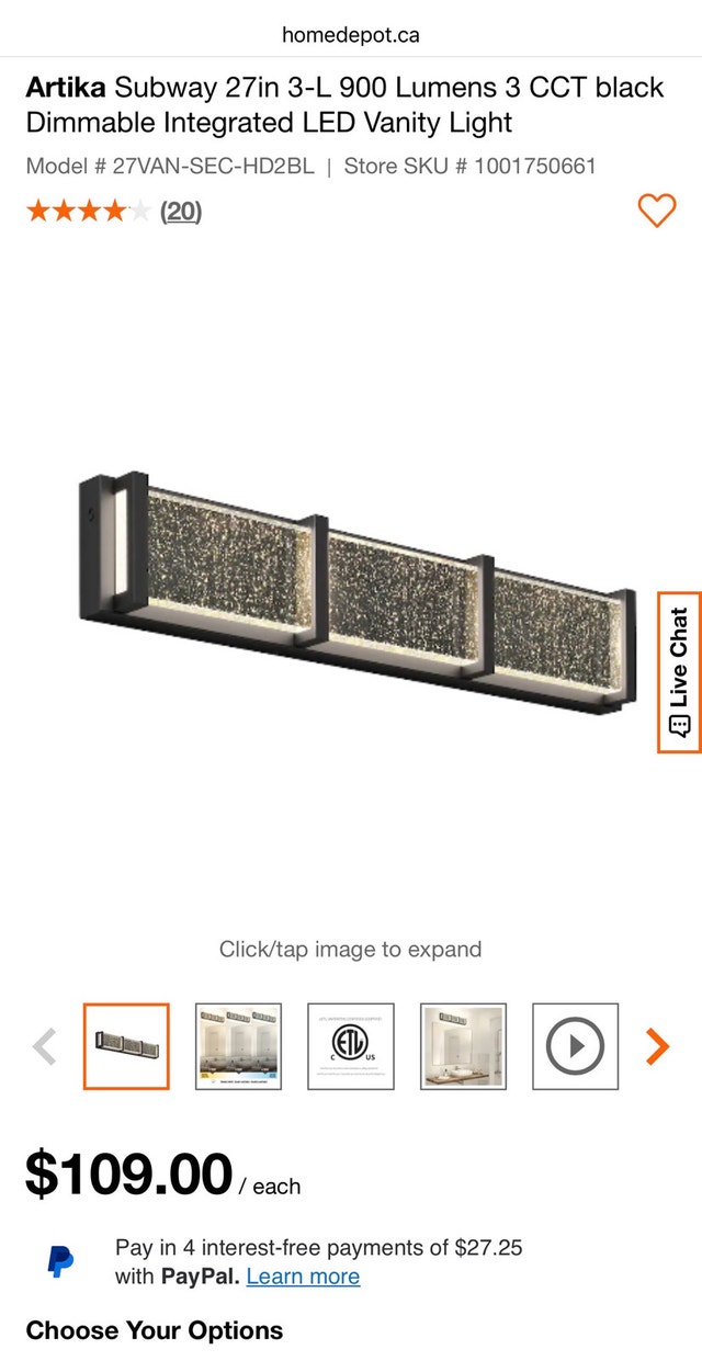 Artika Subway Essence 3 LED Vanity Light - photo 2