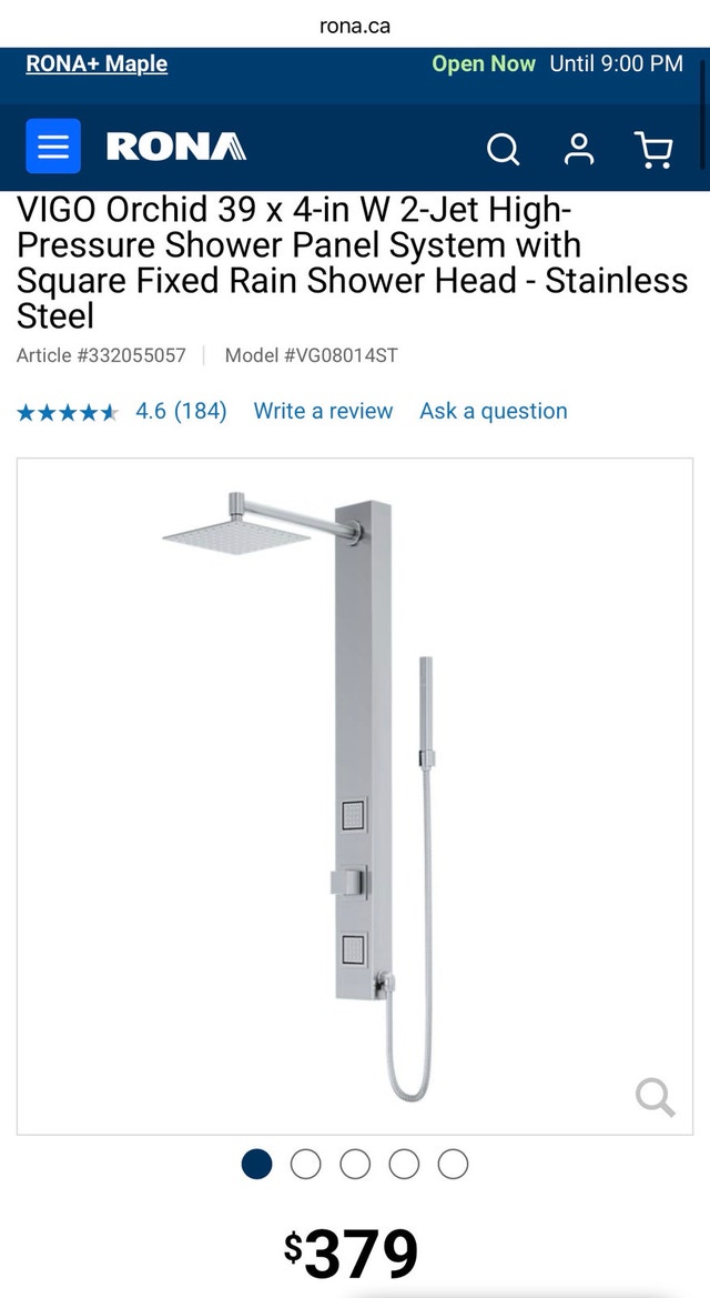 VIGO Orchid Shower Panel System