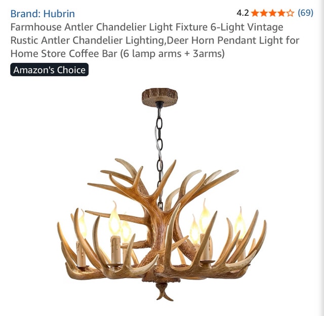 Hubrin Antler Chandelier