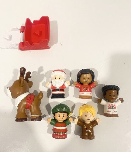 Fisher Price Little People Christmas Lot Santa Reindeer Sleigh - photo 4