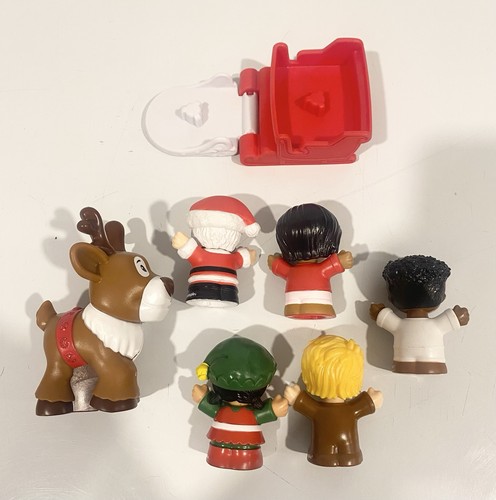 Fisher Price Little People Christmas Lot Santa Reindeer Sleigh - photo 5