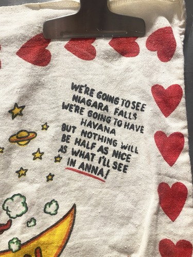 Vintage 1966 Honeymoon Crying Apron Tea Towel Novelty - photo 4
