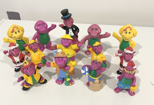 Vintage Barney & Friends Figure Lot 12 PVC Figurines