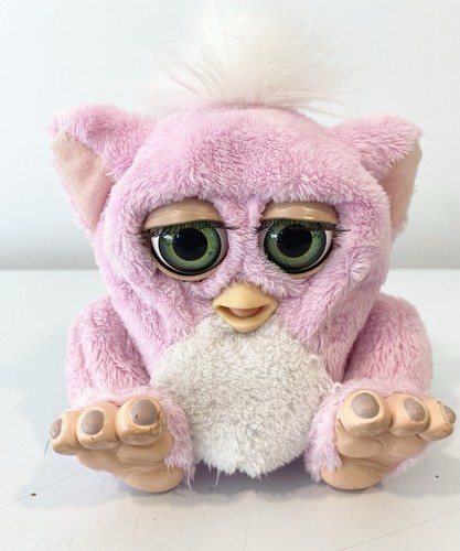 2005 Furby Baby Pink Fur Green Eyes Hasbro Vintage Rare