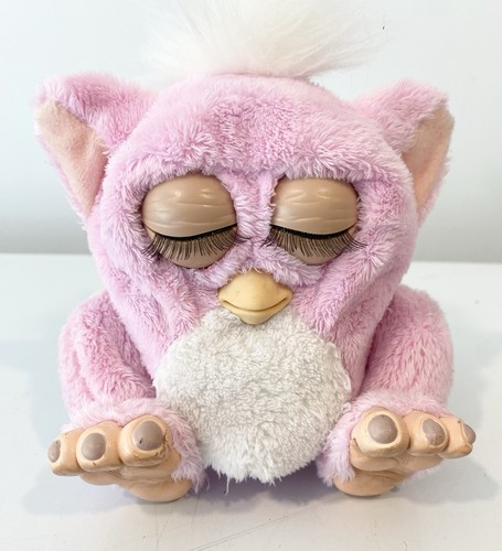 2005 Furby Baby Pink Fur Green Eyes Hasbro Vintage Rare - photo 2