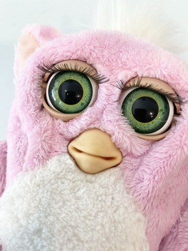 2005 Furby Baby Pink Fur Green Eyes Hasbro Vintage Rare - photo 5
