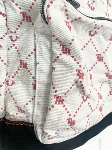 True Religion Backpack White Red Monogram Horseshoe Logo - photo 4