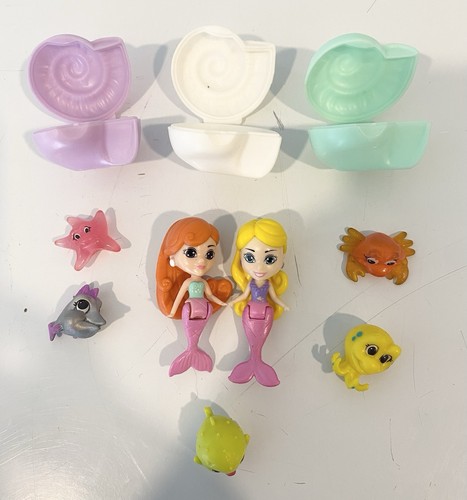 Splashlings Mermaid Figures Sea Creatures Shells Lot of 10 TPF T