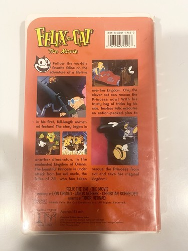 Felix the Cat The Movie VHS 1994 Columbia TriStar Clamshell - photo 2