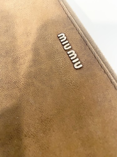 Miu Miu Brown Taupe Leather Zip Around Continental Wallet - photo 3