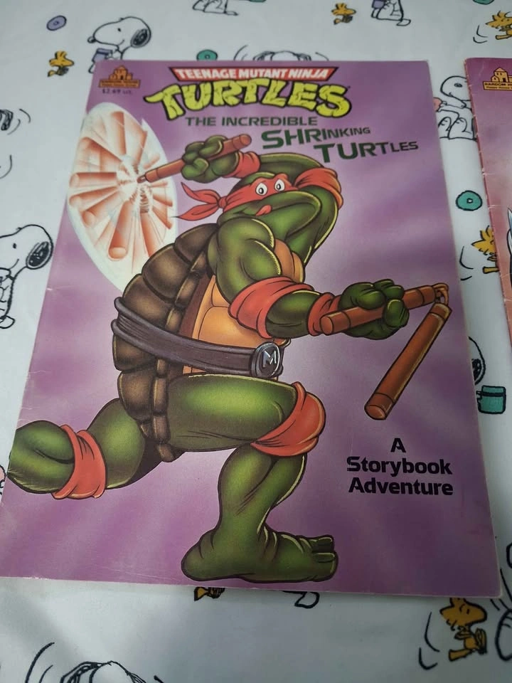 Vintage 1990s Teenage Mutant Ninja Turtles TMNT Childrens Pictur - photo 2