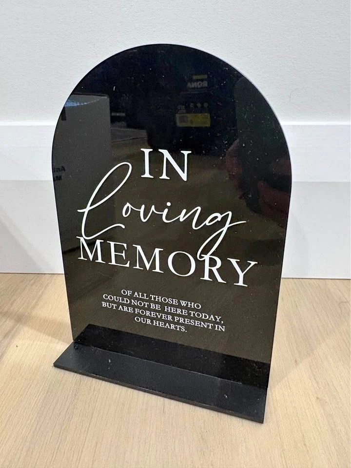 In loving memory wedding sign