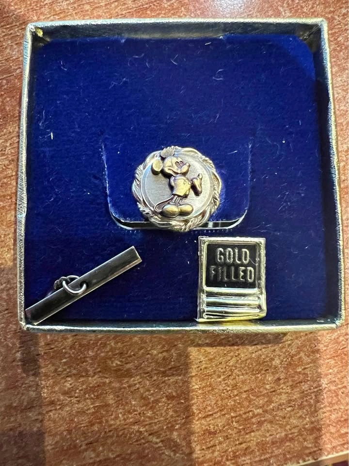 Vintage Anson Mickey Mouse 12K Gold Filled Tie Tack Pin