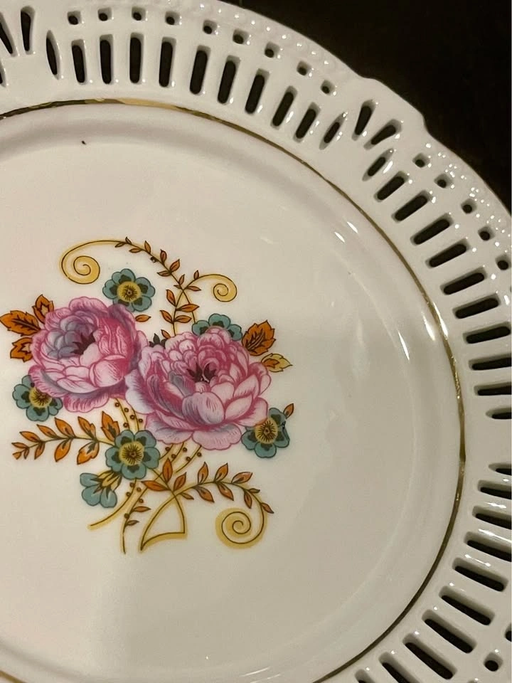 Rare Vintage Schwarzenhammer Bavaria 152 Reticulated Plate 6” - photo 2