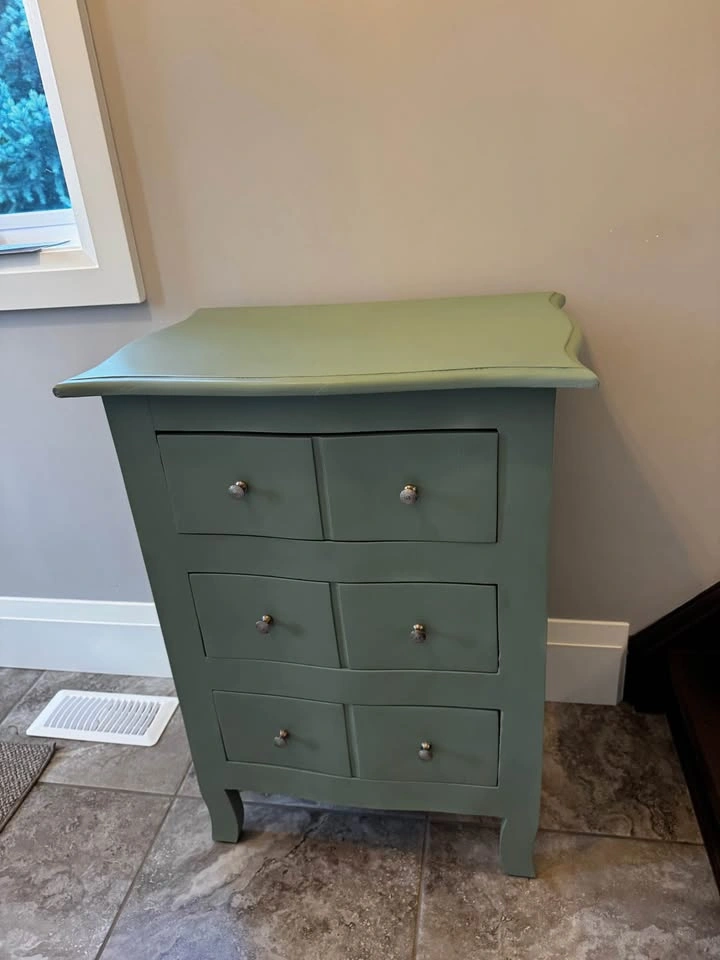 Wood Accent Cabinet Table - Sage Green - photo 2