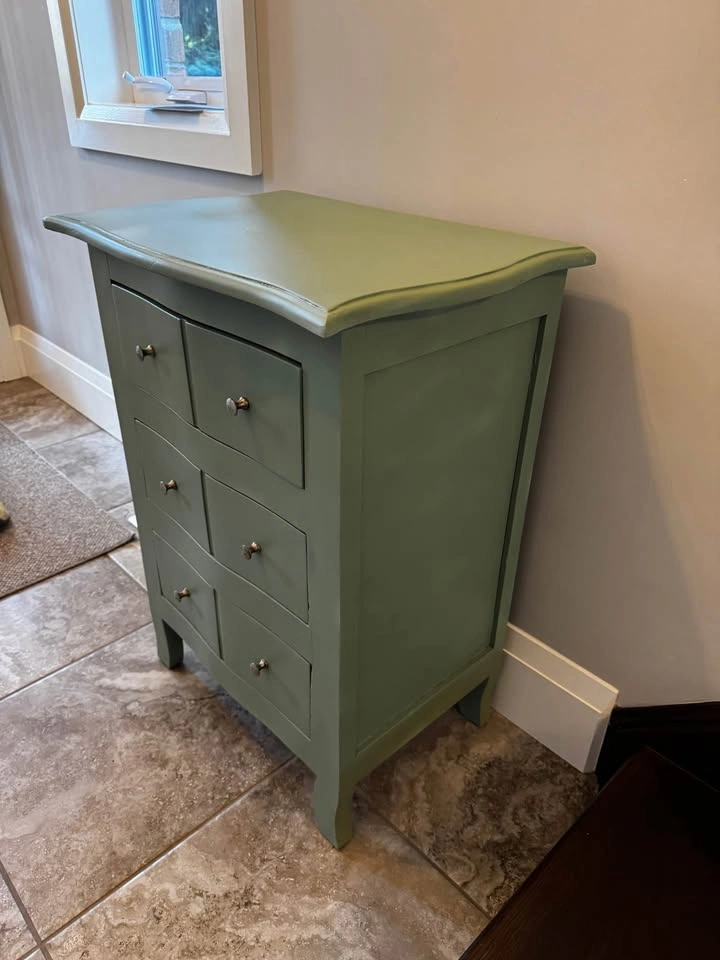 Wood Accent Cabinet Table - Sage Green - photo 3