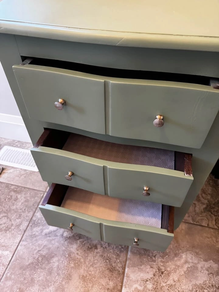 Wood Accent Cabinet Table - Sage Green - photo 4