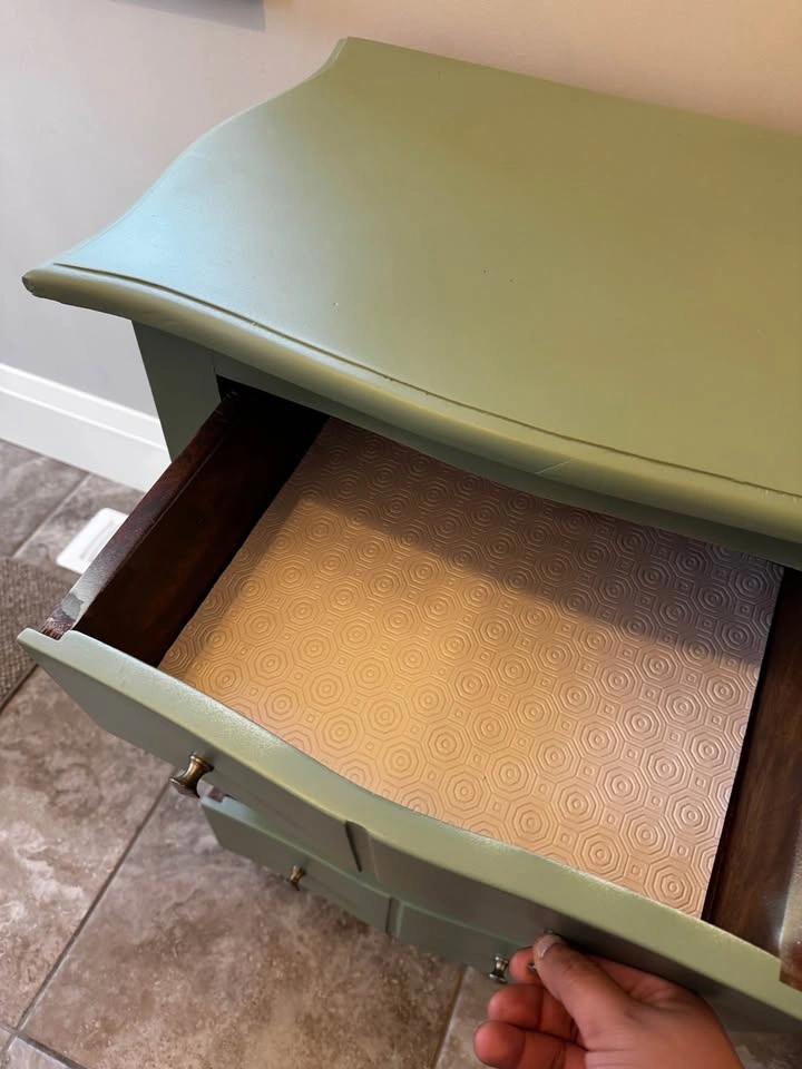 Wood Accent Cabinet Table - Sage Green - photo 5
