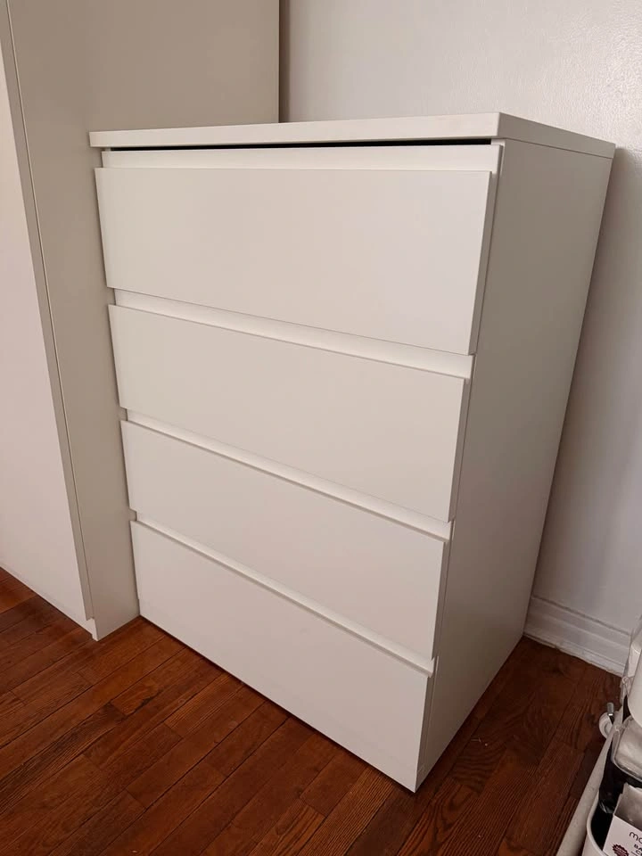 IKEA STORKLINTA 4-Drawer Dresser | White | Like New - photo 2