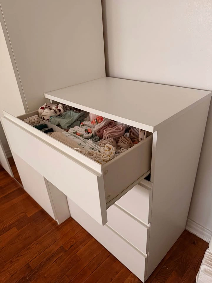 IKEA STORKLINTA 4-Drawer Dresser | White | Like New - photo 3