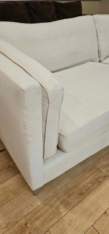 87" Designer Cream Sofa - photo 3