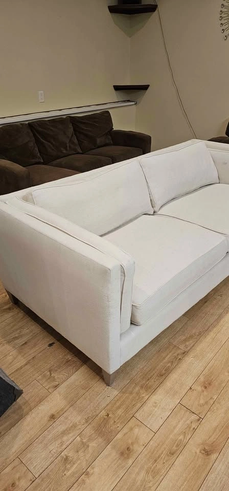 87" Designer Cream Sofa - photo 5