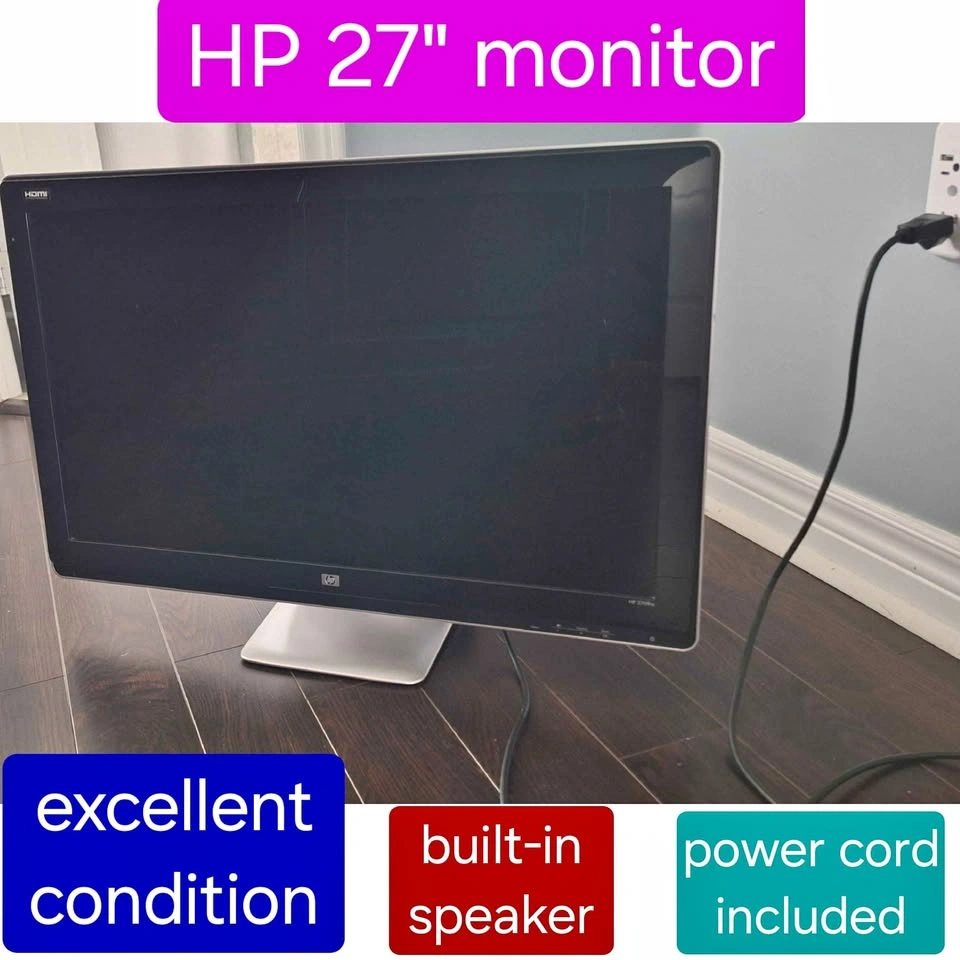 HP 27" monitor - excellent condition