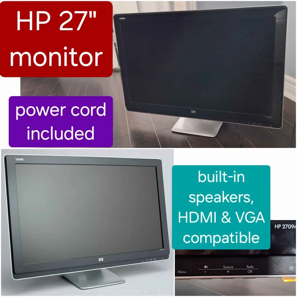 HP 27" monitor - excellent condition - photo 5