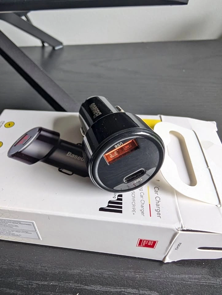Baseus 45W Dual Fast Car Charger with display (PD3.0 PPS & more)