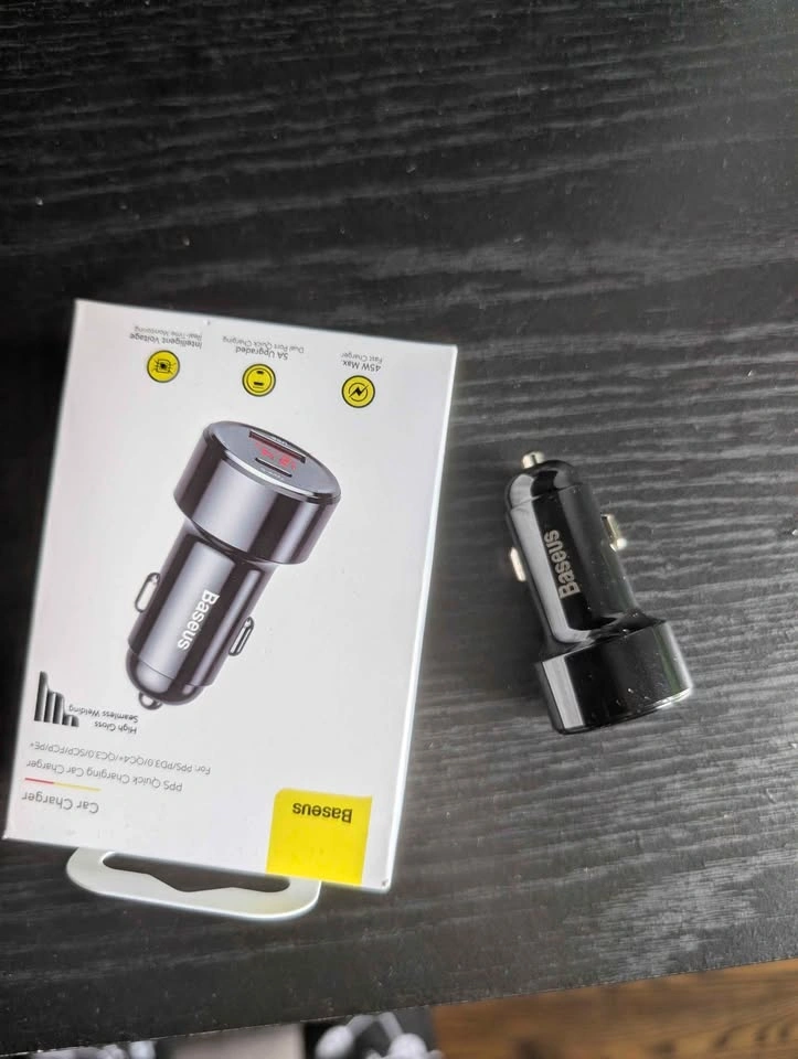 Baseus 45W Dual Fast Car Charger with display (PD3.0 PPS & more) - photo 4