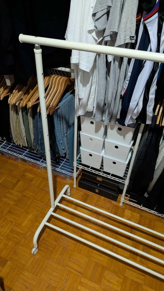 IKEA RIGGA CLOTHING RACK WHITE - photo 4