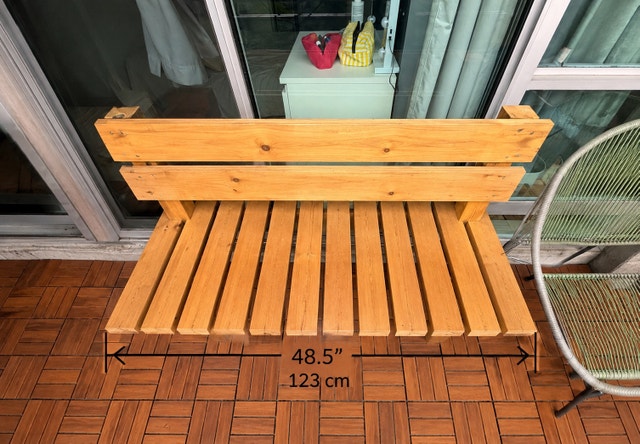 Backyard/balcony bench
