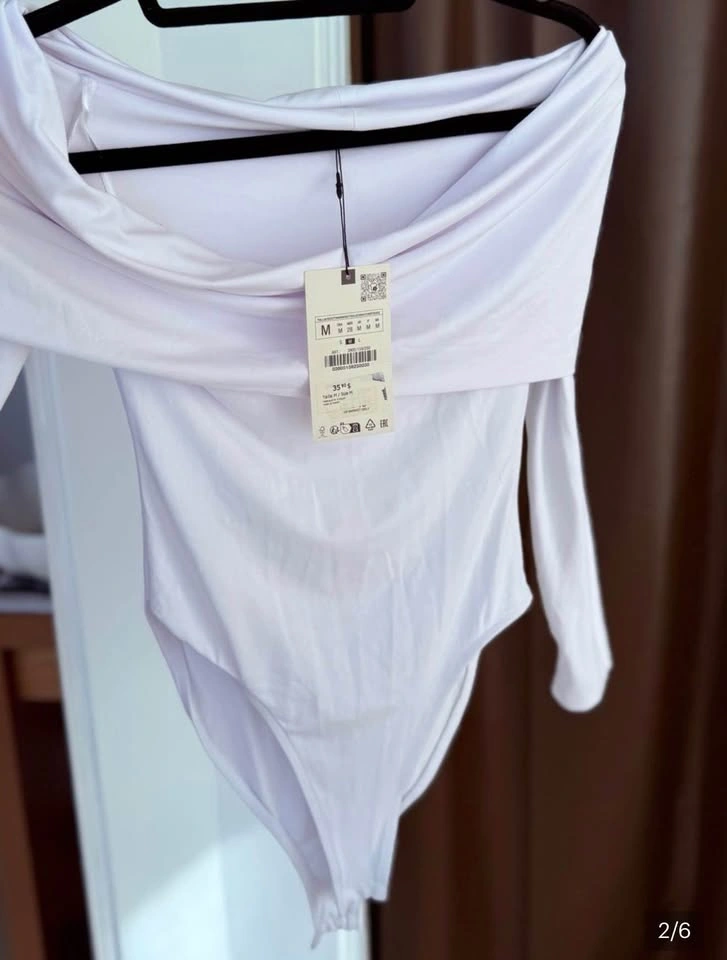 NWT ZARA OFF SHOULDER TOP SIZE MEDIUM - photo 2