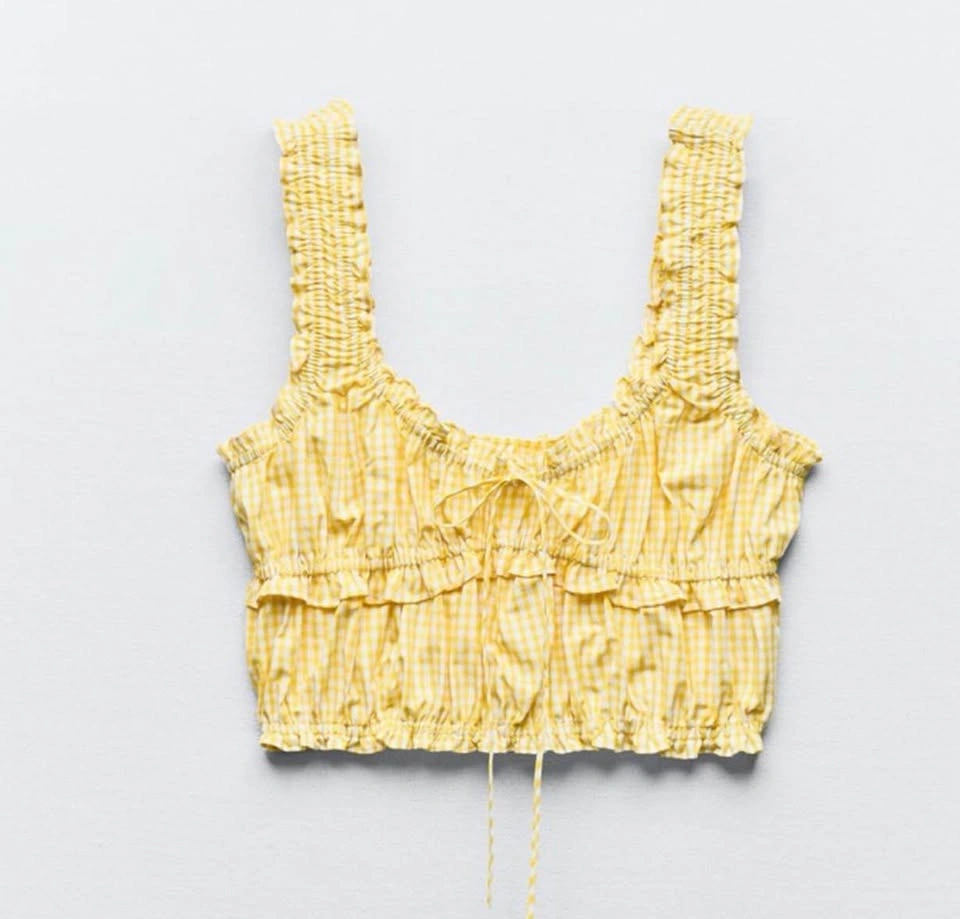 ZARA GINHAM TOP SIZE LARGE - photo 3