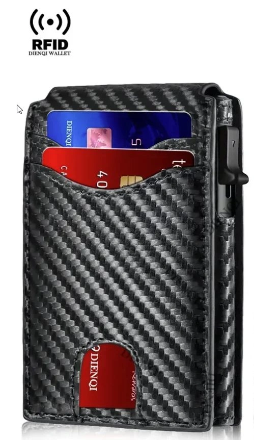 Wallet Rfid Credit Card Holder Carbon Fiber Wallets Men Anti The - photo 5