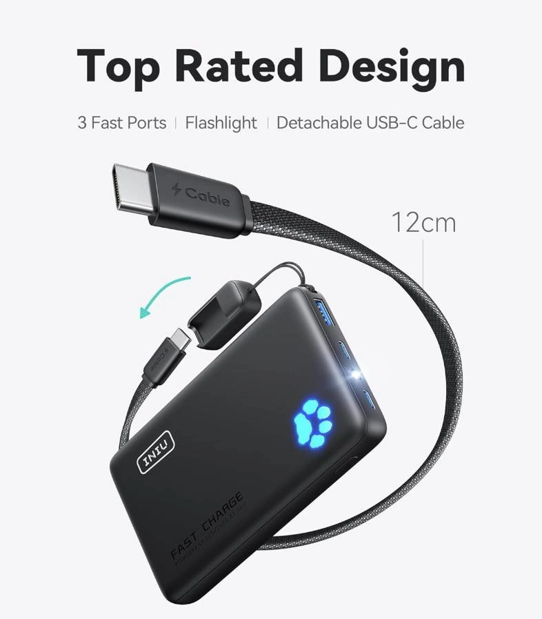 INIU Power Bank, 10000mAh Portable Charger 45W Fast Charging - photo 4