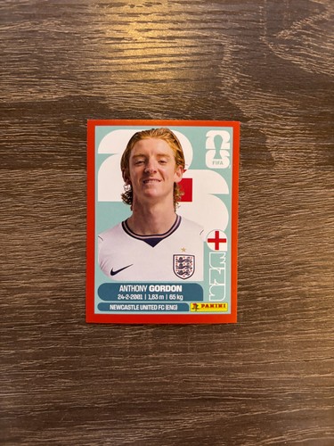 Anthony Gordon Orange Parallel 2026 Panini World Cup Stickers