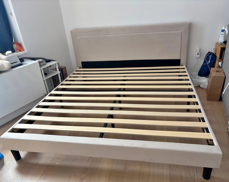 King Sized Bed Frame - Beige