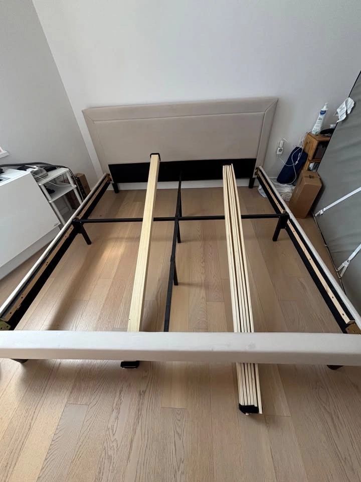 King Sized Bed Frame - Beige - photo 3